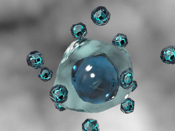 istock Treatment with Nanoparticles, Genetic therapy, Fluorescent staining 805434264
