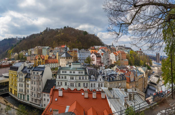 istock View of Karlovy Vary from hill, Czech republic 805436734
