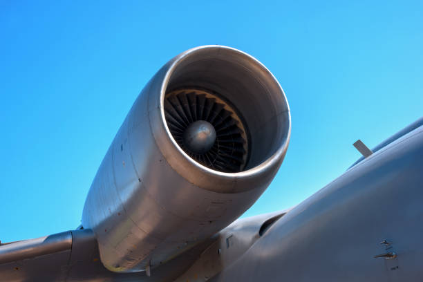 istock The jet engine of the Russian plane 805437514