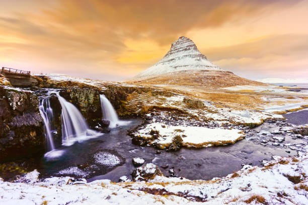 istock Kirkjufell Mountain at sunset in Iceland. 805504076