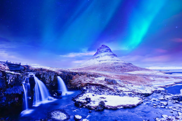 istock Aurora over Kirkjufell Mountain in Iceland. 805505910