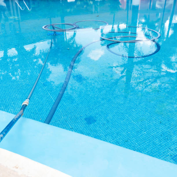 istock Process of cleaning swimming pool 805506350