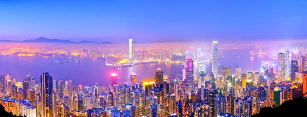 istock Hong Kong skyline at dusk. 805515842