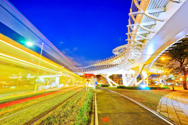 istock Modern tram station in Kaohsiung, Taiwan. 805528794