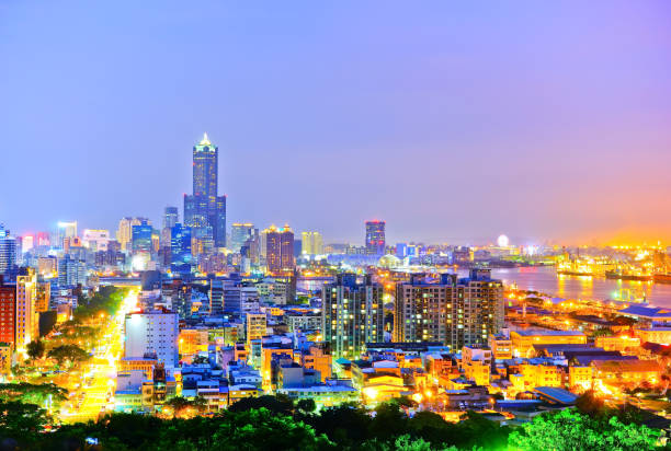 istock Skyline at night in Kaohsiung 805529006