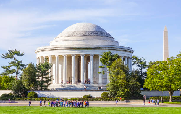 토머스 제퍼슨 기념관 워싱턴 dc-워싱턴 / 지구 컬럼비아-4 월 9 일, 2017 - washington dc arlington national cemetery arlington virginia architecture 뉴스 사진 이미지