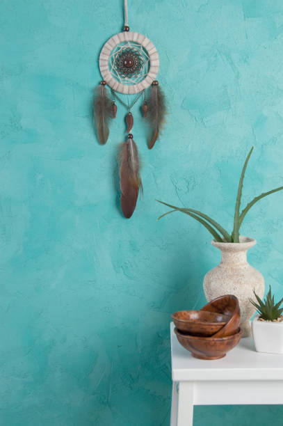 istock Dream catcher on aquamarine 805552328