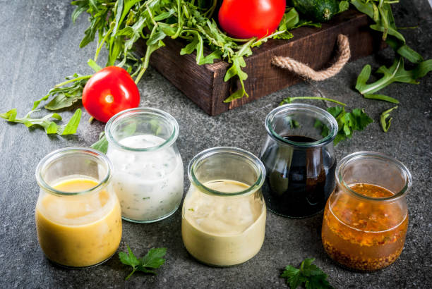 istock Set of dressings for salad 805561904