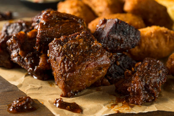 istock Slow Smoked Brisket Burnt Ends Barbecue 805603642