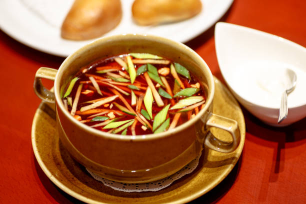 istock Traditional Russian cold soup - okroshka. 805608516