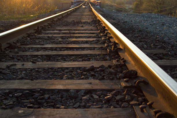 istock Railway at sunset. Ulyanovsk, Russia. 805613938