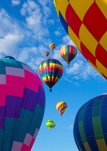 Hot Air Ballooning Ballooning Festival in Albuquerque - New Mexico ballooning festival stock pictures, royalty-free photos & images