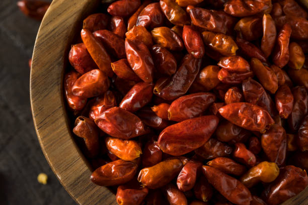 istock Organic Dry Small Pequin Chili Peppers 805634920