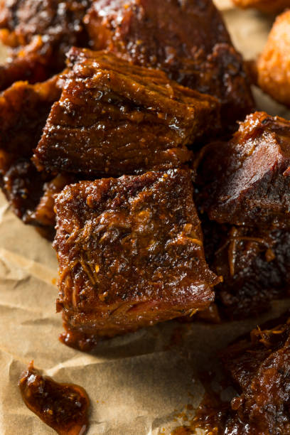 istock Slow Smoked Brisket Burnt Ends Barbecue 805636928
