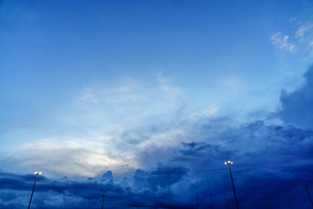 iFloodlights illuminated in nght sky