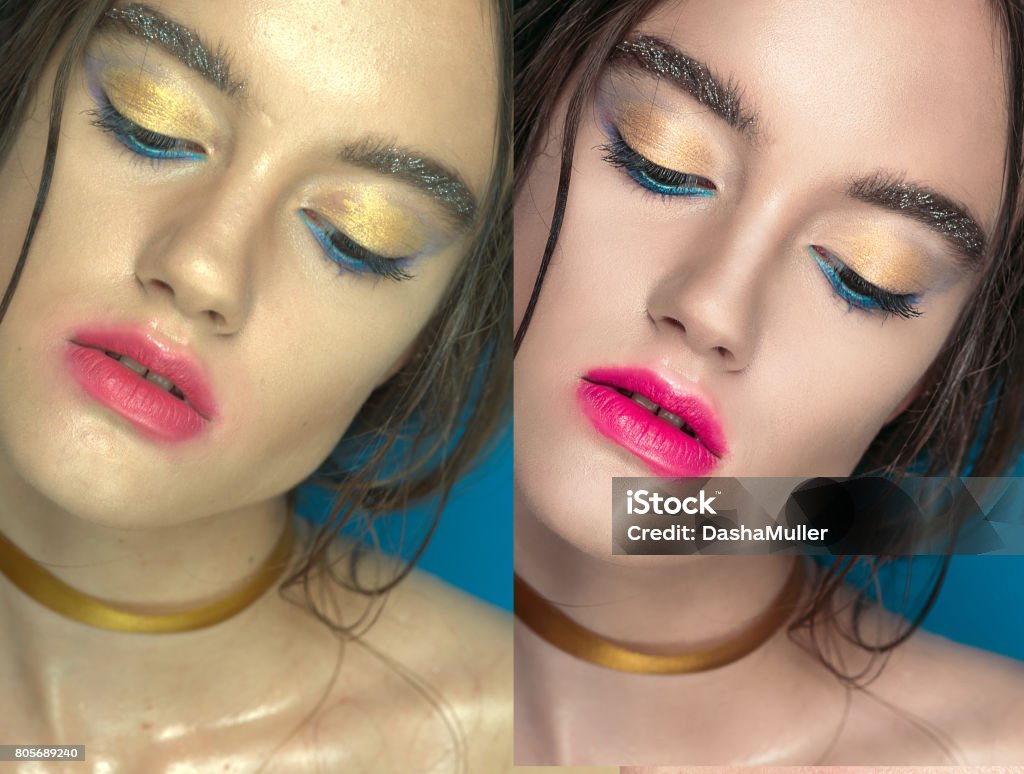 Mujer Antes Y Después Maquillaje Digital Y Retoque De Maquillaje En La Cara Concepto De Transformación Foto de stock y más banco de imágenes de Adulto - iStock Mujer Antes Y Después Maquillaje Digital Y Retoque De Maquillaje En La Cara Concepto De Transformación Foto de stock y más banco de imágenes de Adulto - iStock