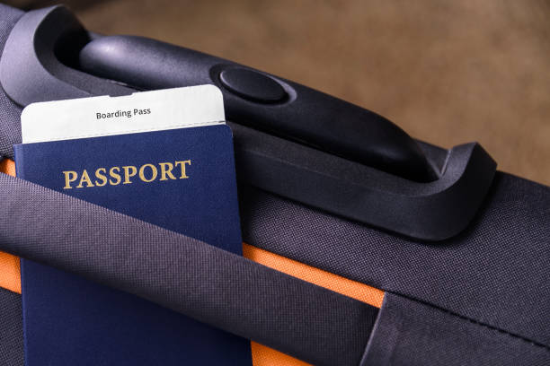 istock Passport and a boarding pass on a suitcase 805734560