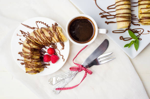 istock Pancakes with strawberry and chocolate 805756498