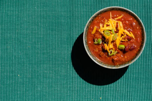 istock Bowl of Chili with Garnish 805810896