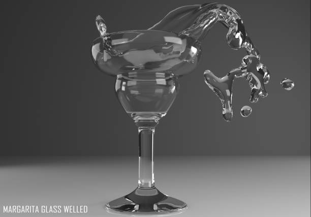 istock margarita glass saucer 3D illustration 805827770