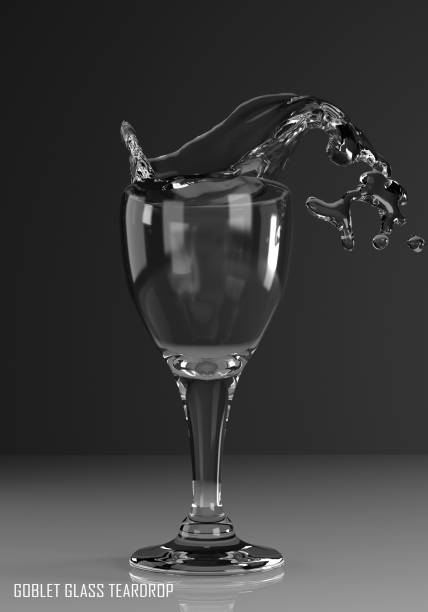 istock goblet glass teardrop 3D illustration 805835322
