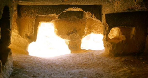 istock Castle and unique geological formations in Cappadocia 805873210