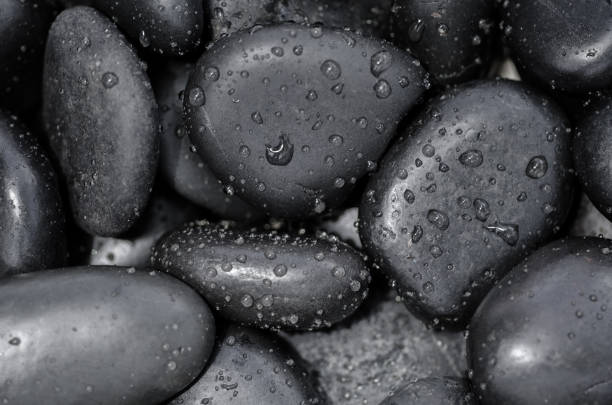 istock Background of spa stones with water drop still life style 805924794