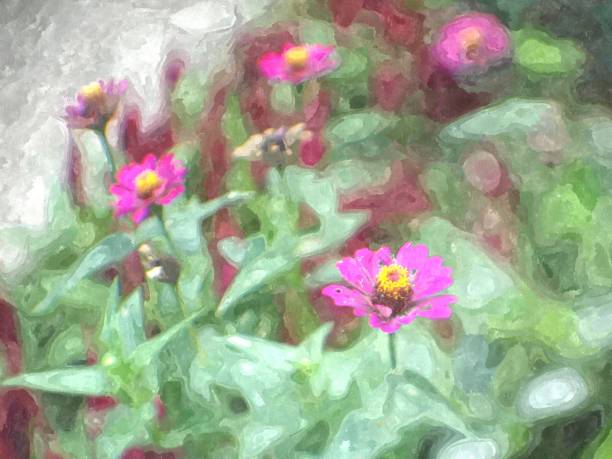 istock Purple  flower watercolor 806049570