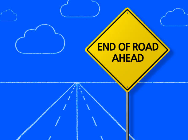 istock END OF ROAD AHEAD - Business Chalkboard Background 806065202