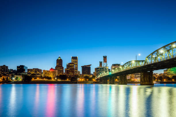 istock Downtown Portland Oregon skyline at night 806065358