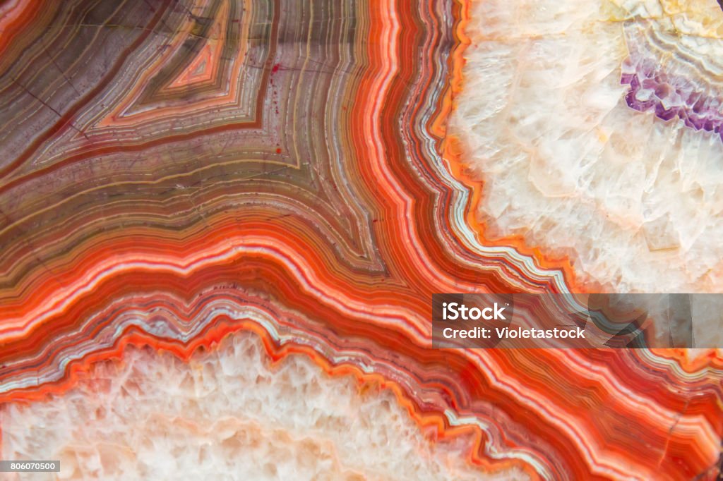 Red Agate mineral Gemstone Stock Photo