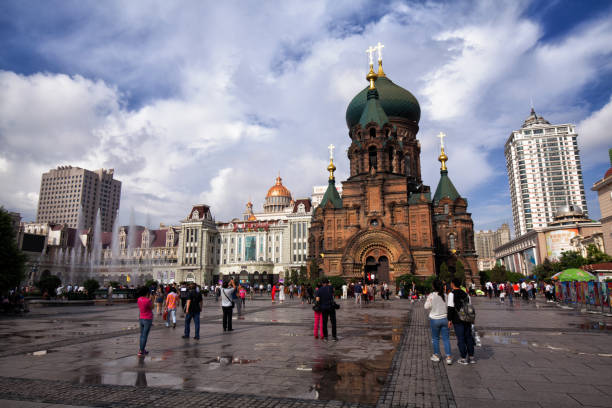June 21, 2017, Saint Sophia Cathedral after rain, Harbin, Heilongjiang Province, China