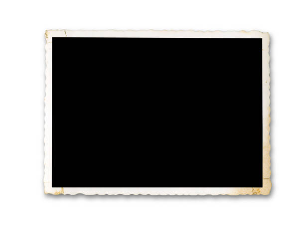 istock Real old photo with clipping path for the inside, blank vintage frame 806085878