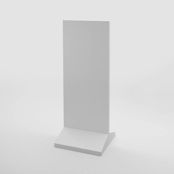 istock Outdoor advertising stand banner mock-up on white background 806085908