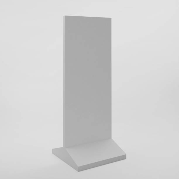 istock Outdoor advertising stand banner mock-up on white background 806085932