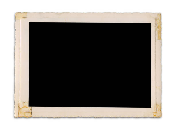 istock Real old photo with clipping path for the inside, blank vintage frame 806085964