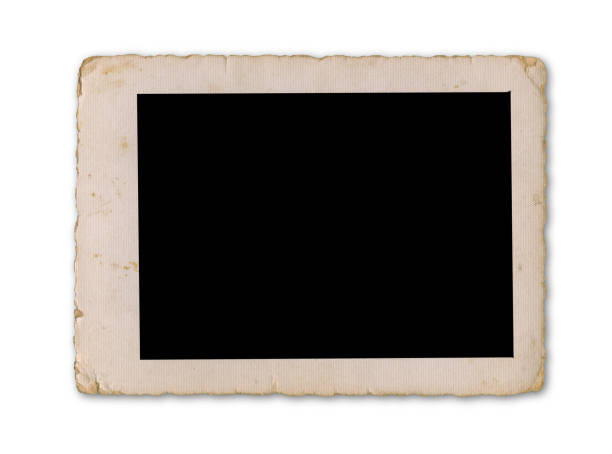 istock Real old photo with clipping path for the inside, blank vintage frame 806086050