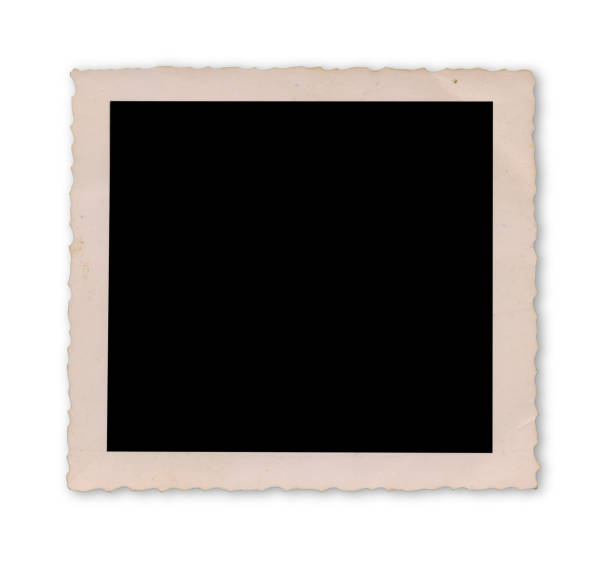 istock Real old photo with clipping path for the inside, blank vintage frame 806086402
