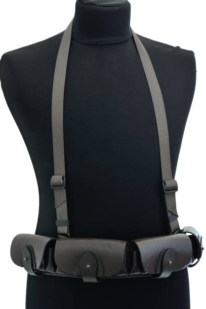 istock Hunting belt for accessories on a mannequin, isolated 806088570