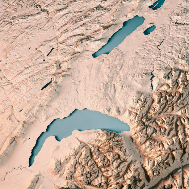 istock Vaud Canton Switzerland 3D Render Topographic Map Neutral 806131720