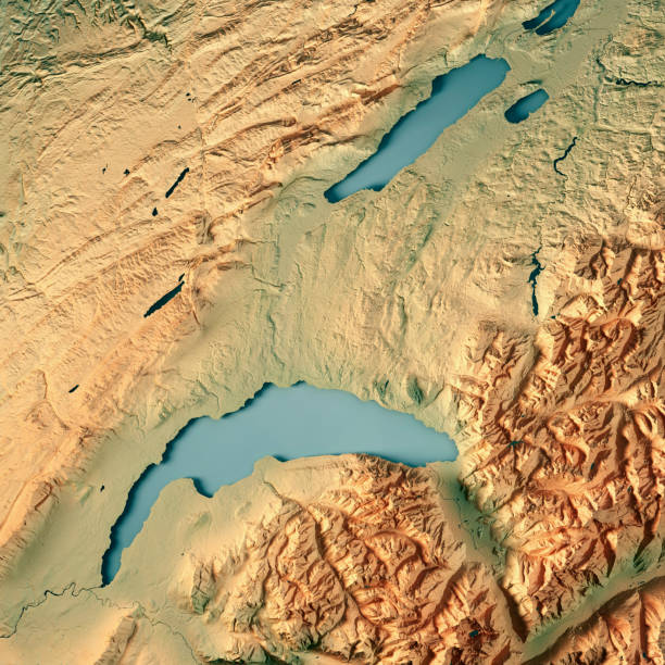 istock Vaud Canton Switzerland 3D Render Topographic Map 806131862