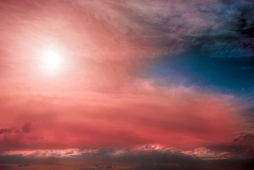 Pink and Magenta Sunrise over the Desert