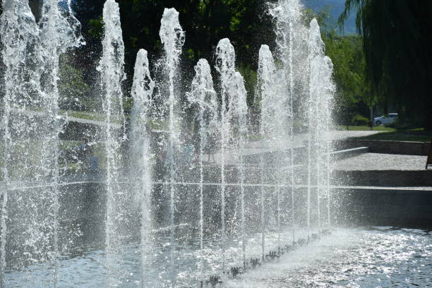 istock water fountain in the night 806145376