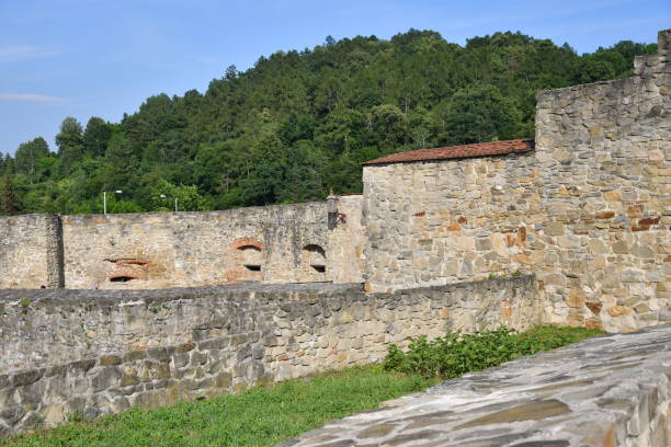 istock old historical wall, church and tower Bardejov 806149942