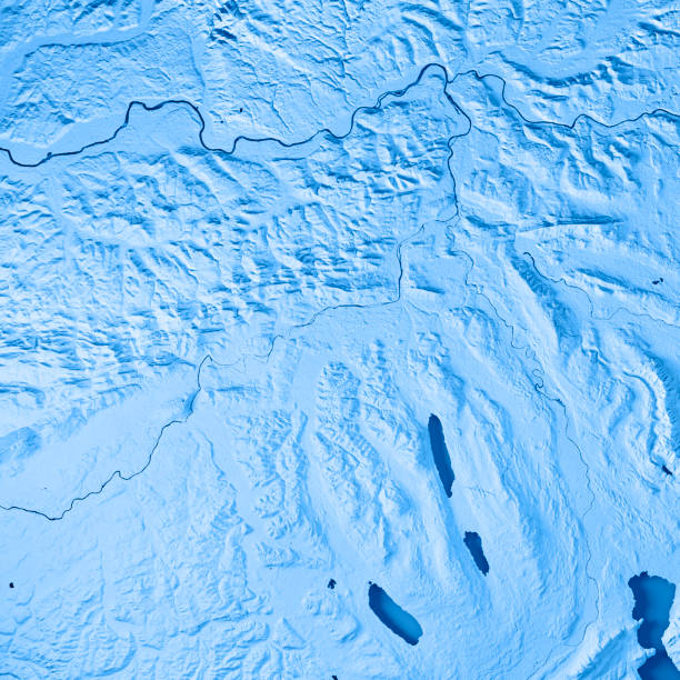 istock Aargau Canton Switzerland 3D Render Topographic Map Blue 806152154