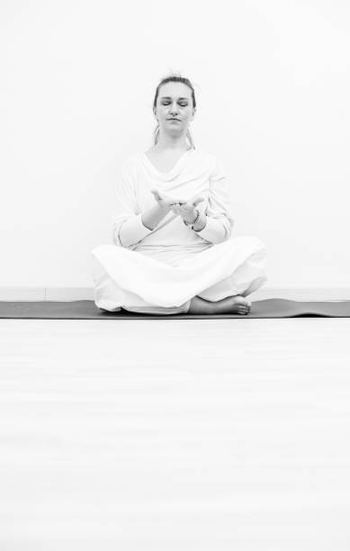 istock Young Woman Practicing Mudra, Kundalini Yoga Asana 806160160
