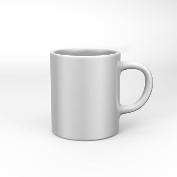 istock Realistic blank ceramic white coffee cup and mug isolated on white background. design template. 3d render illustration. 806165308