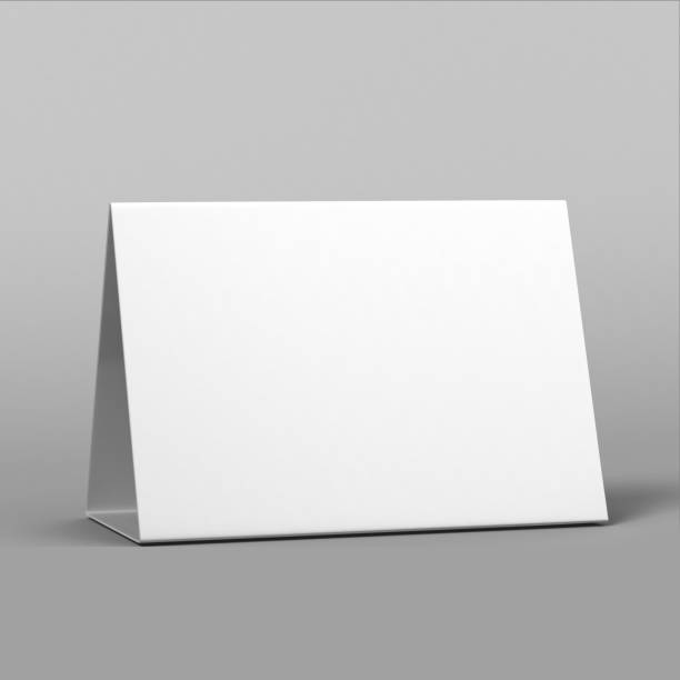 istock Blank and White Promotional Table Talkers and Table Tent  3d Mock up rendering. 806173688