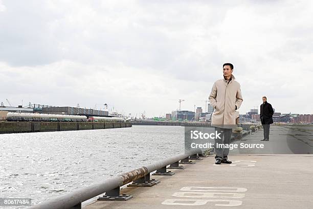 Businessmen By A Harbour Stock Photo - Download Image Now - 30-34 Years, 30-39 Years, 35-39 Years