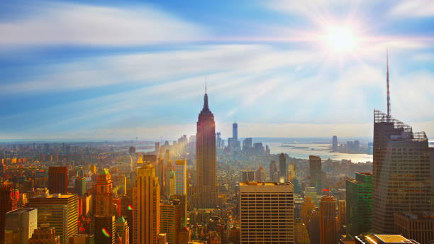 istock Manhattan day to night, New York 806176006